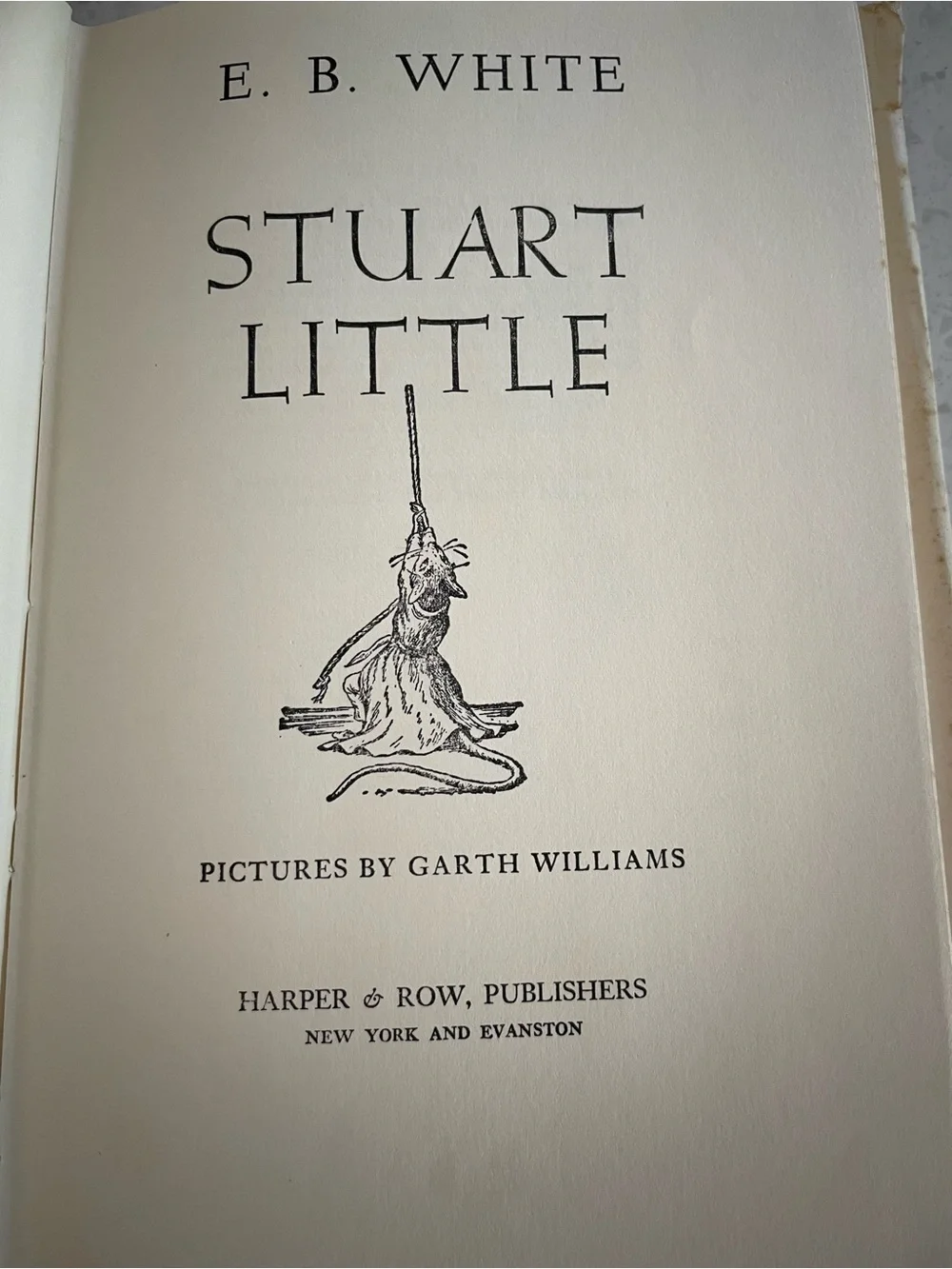 Vintage Stuart Little Hardback Book Cover 1945 - see photos